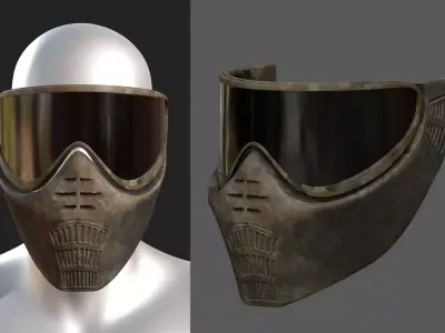 Mask protection futuristic scifi fantasy 3d  Low-poly 3D model