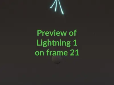 Animated Lightning v1 Low-poly 3D model
