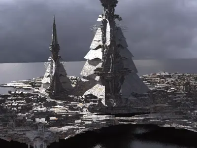 New Egypt Pyramid City Tower city 2  3D model