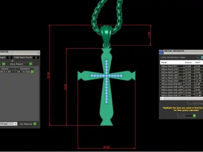 Cross Light Gold 3CP034 3DM STL 3D model