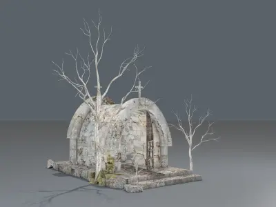 Cemetery door 3d model Low-poly 3D model