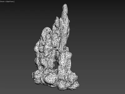 Low poly Stalactite Cave Rock Modular Pack D 2020 Low-poly 3D model