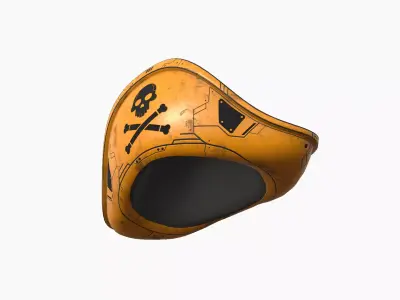 SciFi Pirate Hat A02 - Futuristic Character Design Low-poly 3D model