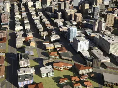 City 32 Low-poly 3D model