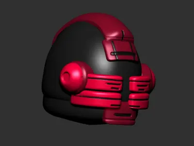helmet high poly sculpt 3d printable  3D model 98