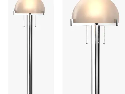  ALTADENA GLASS SHADE FLOOR LAMP 3D model