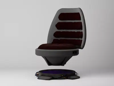 Sci Fi Levitating Chair Low-poly 3D model
