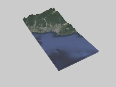 Chongjin City Low-poly 3D model