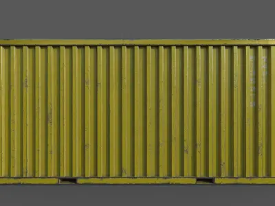 Yellow Shipping Container PBR  Low-Poly Game Ready 3D Model Low-poly 3D model