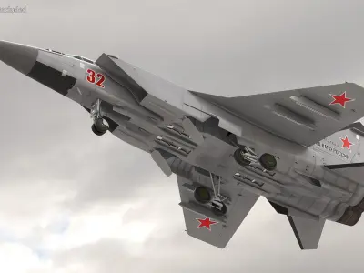  Mikoyan MiG-31 Supersonic Interceptor Aircraft 