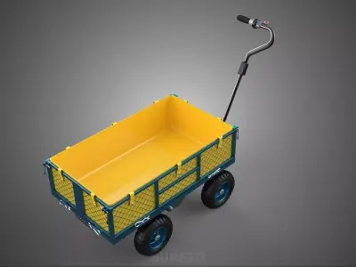 ELECTRIC BATTTERY MOTOR WAGON CART DETACHABLE MESH CLOTH POCKET 3D model