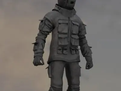 Scifi Character - Cyberpunk Black ops  3D model