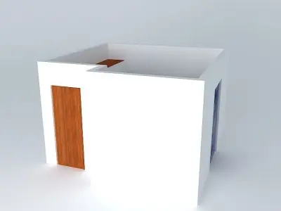 rosane house with wooden door Free 3D model