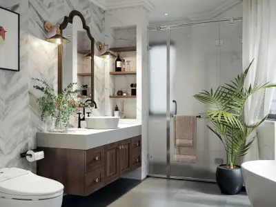 Barthroom interior -Vray sketchup 3D model