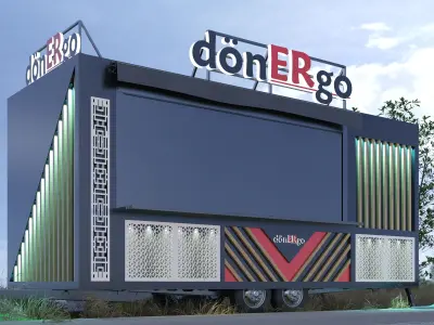 CONTAINER FOOD TRUCK IMMBIS DONERGO 3D model