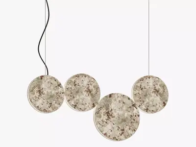 Celestial Stone Four Pendant Light 3D model