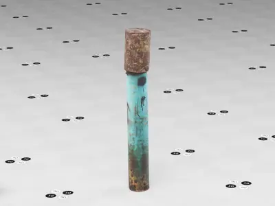 Rusty Metal Pillar - Urban Prop Low-poly 3D model