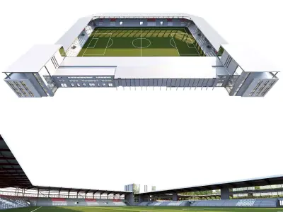 Football Stadium Low-poly 3D model 69