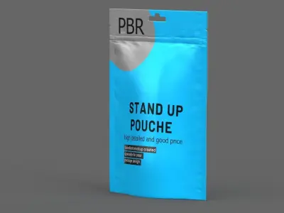 stand up pouch v9 PBR 3D model