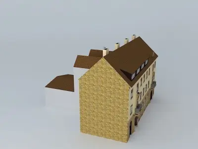 Old Office Building Europe Low-poly 3D model