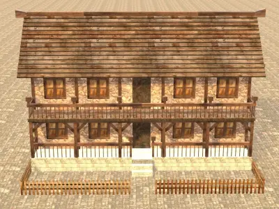 Medieval house fourteen 11 Low-poly 3D model