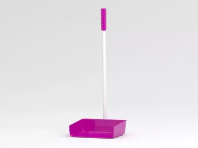 Pink Large Dustpan 3D model