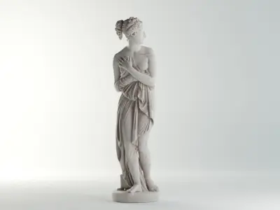Venus Italica Sculpture VR AR Mobile-ready Game-ready Low-poly 3D model