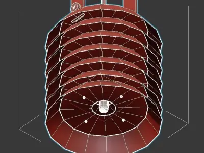 ROINE roune pendant light wood 3D model