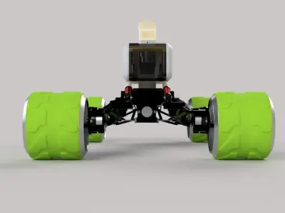 Sci-fi rover Low-poly 3D model