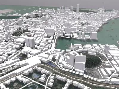 Cityscape Makao China  3D model