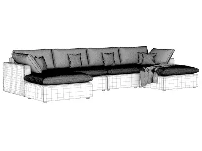 Modern corner sofa 3D model order