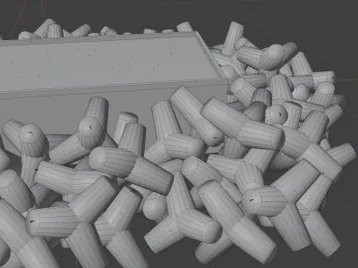 Pier breakwater 3D model