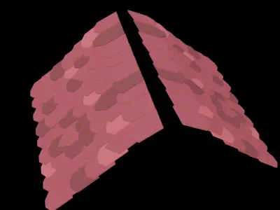 Stylized simple house Low-poly 3D model