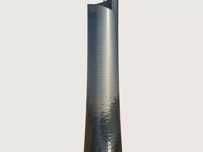 Building Skyscraper City Town Downtown Street Futuristic Utopia Low-poly 3D model