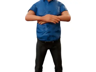 Dad Rigged Character 3d Model 3D model