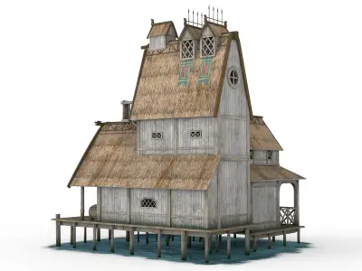 Viking House 03 Low-poly 3D model