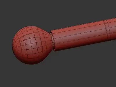 ARROW modern pendant light with two wooden rods 3D model