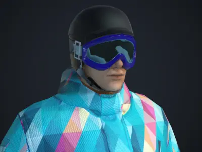  Real-Time Rigged Winter Sports Characters PBR Collection 