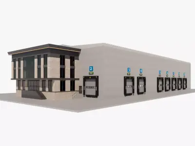 Warehouse Logistic 13 interior and exterior 3D model