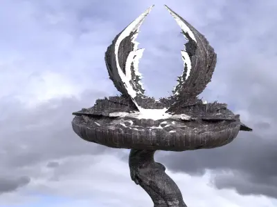 Sci fi Flower Mushroom 4 3D model