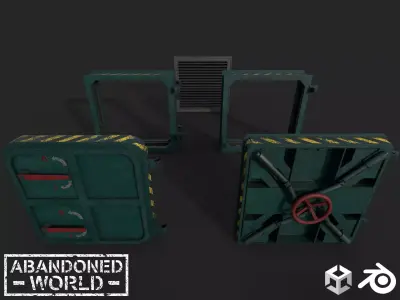 Hermetic Windows Low-poly 3D model