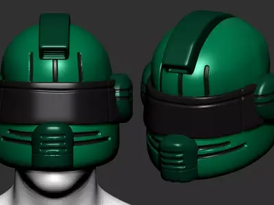 helmet high poly sculpt 3d printable  3D model 106