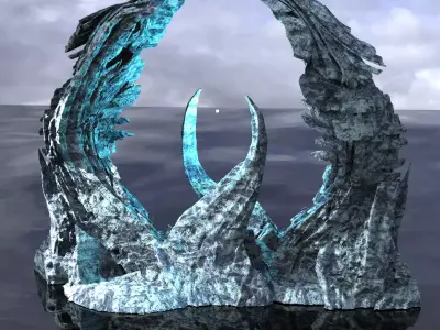 Ice Rock Fantasy Ancient Rock 2 3D model