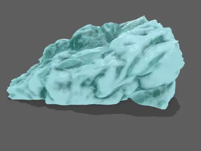 Stairs ice Low-poly 3D model