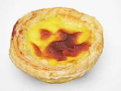 Egg Tart - Photorealistic Scan Low-poly 3D model