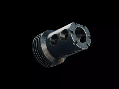 Muzzle brake industrial part  3D model