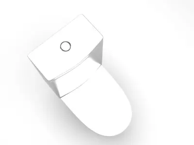 Silver Toilet 3D model