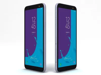  Samsung Galaxy J6 2018 Grey Low-poly 3D model