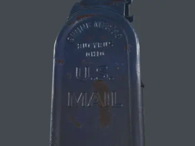 Old mailbox Free low-poly 3D model