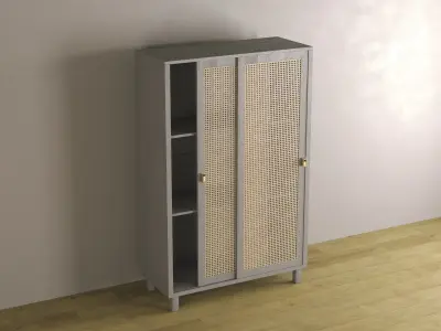Cabinet Rattan 3D model
